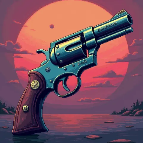 Peacemaker Revolver in Nostalgic 8 Bit Pixels