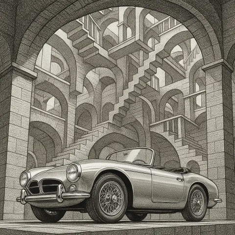 Single Metallic Silver Convertible