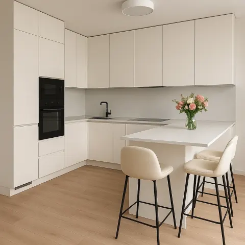 Modern Kitchen with Light Wood