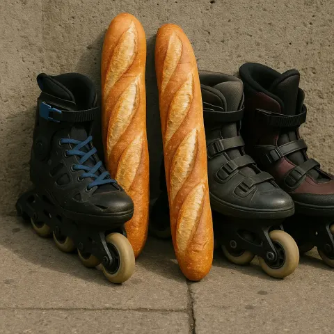 Actual Setting That Includes a Pair of Baguettes Alongside Three