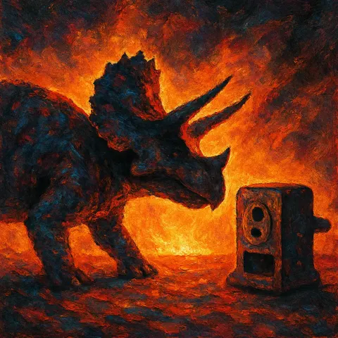 Triceratops and Pencil Sharpener in Profile
