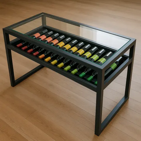 Modern Table with a Glass Top