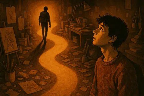 Advancing Through a Warmly Lit