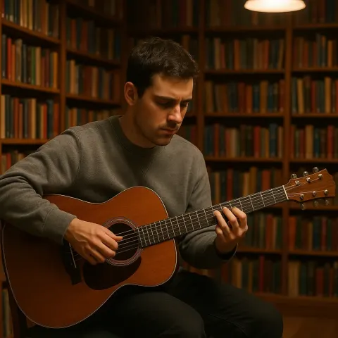 Amidst the Tranquil Atmosphere of a Library