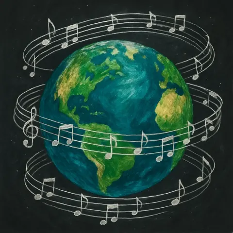 Artistic Portrayal of the Planet Earth