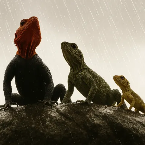 Against a Backdrop of Driving Heavy Rain