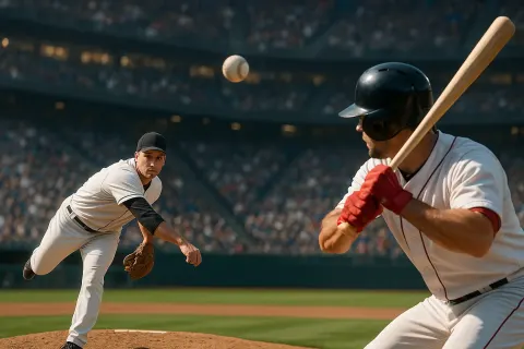 Baseball Pitcher Throws the Ball