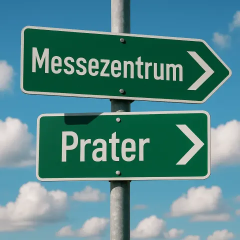 Two Green Directional Signs Mounted on a Pole