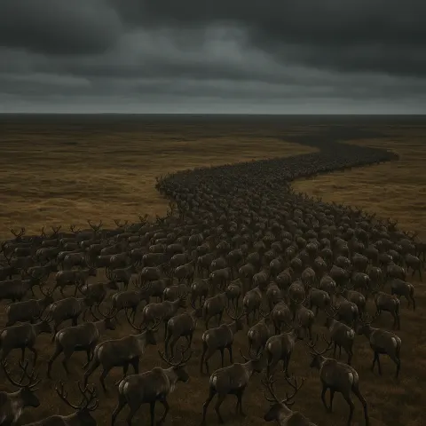 Massive Herd of Caribou