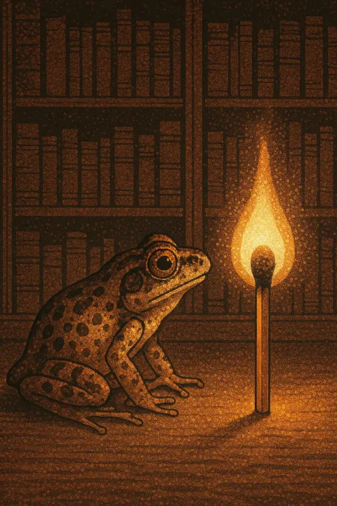 Small Amphibian Tailed Frog with Mottled Brown Skin