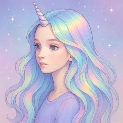 Digital Illustration Depicting a Girl