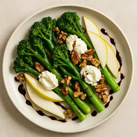 Plate of Sautéed Broccolini