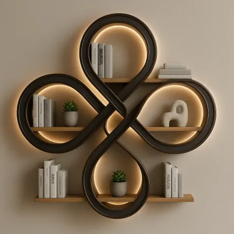 Graph Featuring a Modern Wall-mounted Bookshelf Modeled After the Form