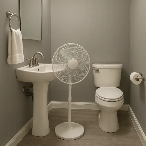 Small Bathroom with Gray Walls