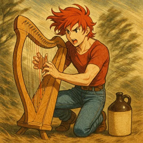 Athletic-toned European Caucasian Descent Person with Anime-manga Style Japanese Animation
