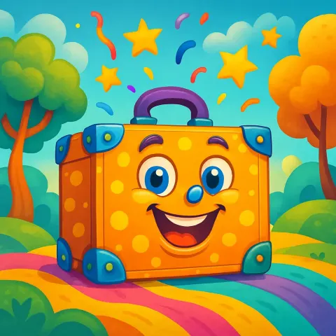 Lively and Colorful Setting Centered Around an Unusual Trunk