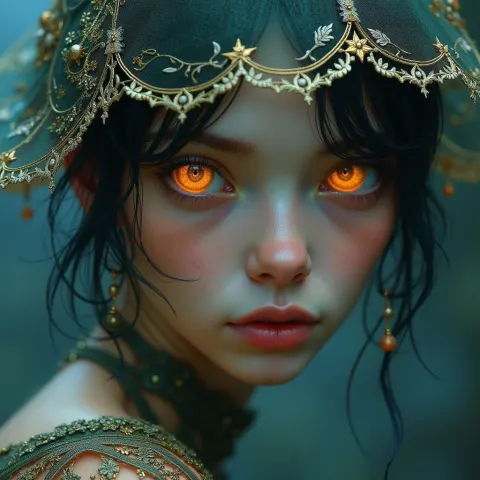 Ethereal Gollum Portrait in Luminous Fantasy Detail