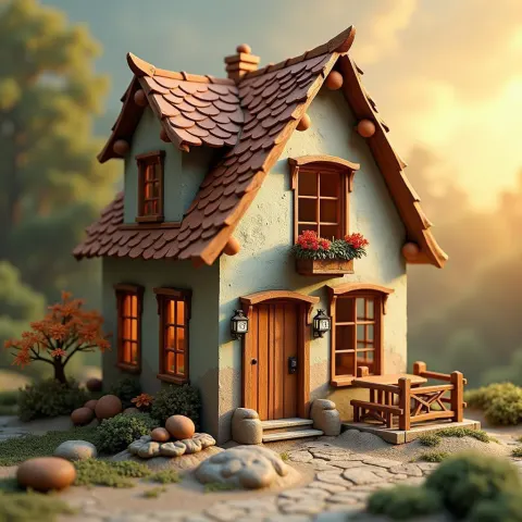 Clay Stop Motion House With Moving Parts