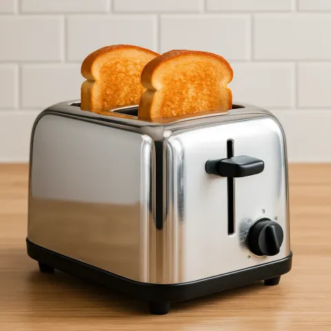 Polished Stainless Steel Toaster