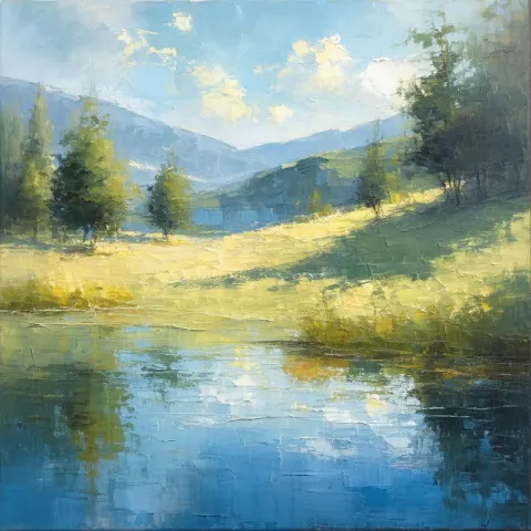 Landscape Painted Through Tinted Sunglasses