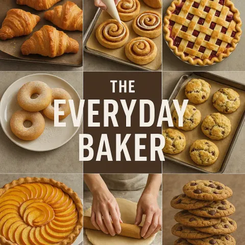 Cookbook Cover Featuring the Title "The Everyday Baker"