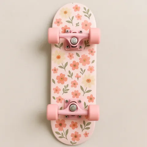 Skateboard in a Pastel Pink Color