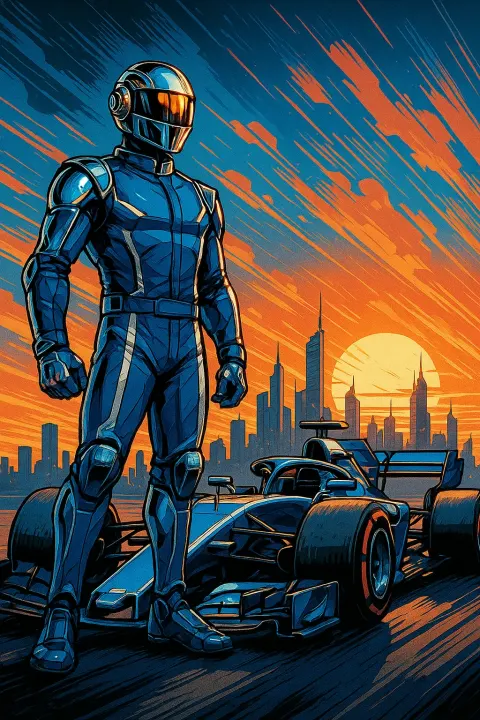 Sleek Robot with a Polished Chrome Exterior
