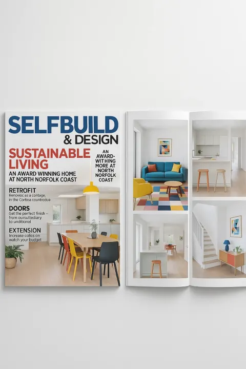 Magazine Layout Featuring the Cover of "Self Build & Design"