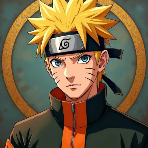 Naruto Uzumaki in a Gilded Renaissance Portrait
