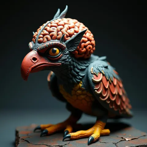 Clay Brain Atop an Iron Terror Bird Demon