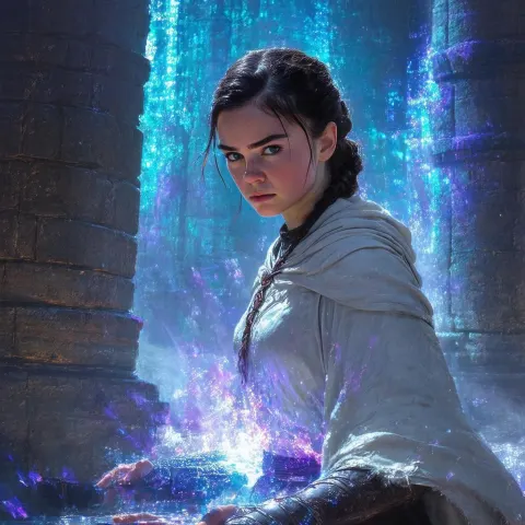 Arya Stark as a Volumetric Fantasy Sculpture
