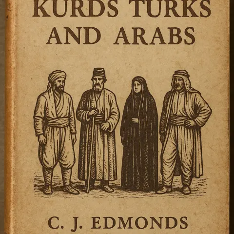 Worn Book Cover in Beige Color Titled "Kurds Turks