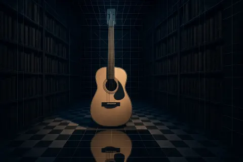 Through an Intricate Overlay of Checkerboard Patterns and Wireframes