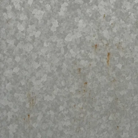 Piece of Galvanized Steel Displaying Patches of Grayish-white Corrosive Spots