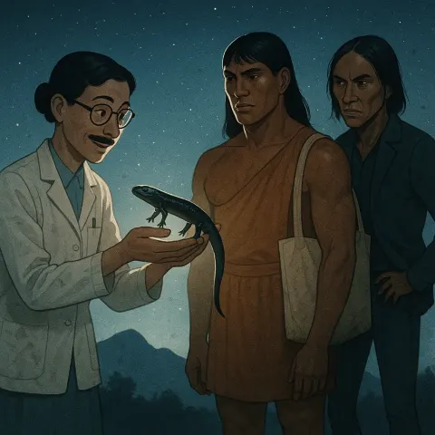 Innocent-looking Scientist Type with a Pencil Mustache