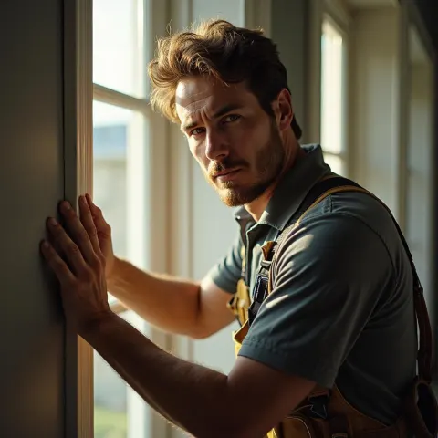 Home Maintenance Hero With Modern Tools on Film
