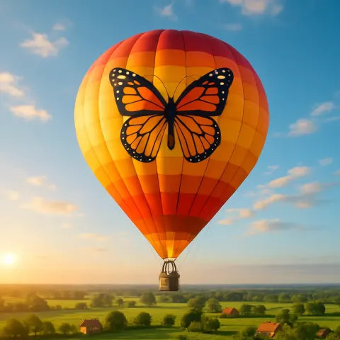 Vibrant Hot Air Balloon