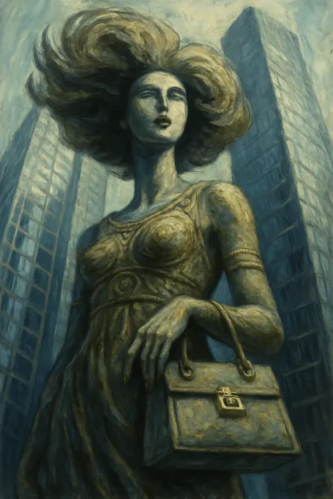 Surreal Dali-esque Female Figure