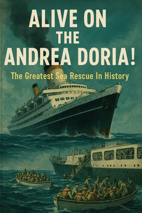 Book Cover Featuring the Sinking Andrea Doria Ship