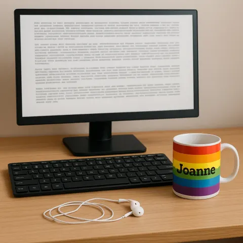 Computer Workstation with a Keyboard