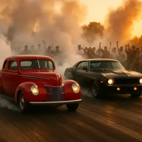 Red Vintage Car