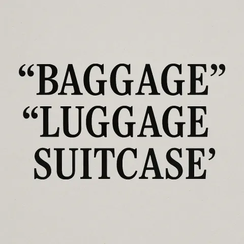 Provide a Single Phrase Related to Luggage