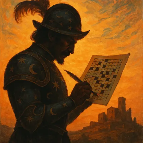 Historical Latin American Figure in Celestial Motif Armor