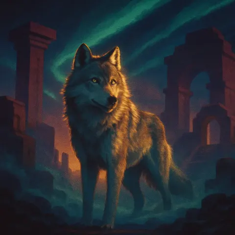 Single Timber Wolf