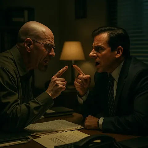 Walter White and Michael Scott Are Engaged in a Heated