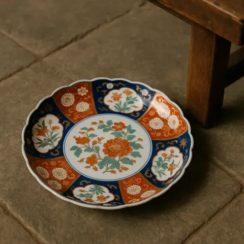 Picture Featuring a Japanese Imari Porcelain Plate