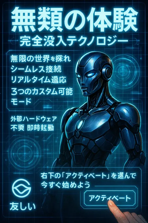 Futuristic Promotional Poster Featuring Bold Japanese Typography