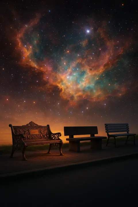 Three Park Benches