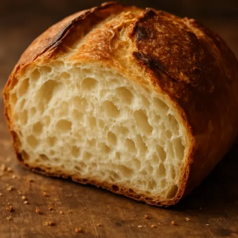 Loaf's Freshly Baked Interior Was Soft and Airy