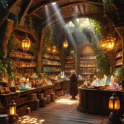 Golden Hour Inside a Magical Weapons Shop